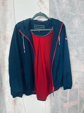 Tommy Hilfiger Navy Jacket with Red Mesh Lining